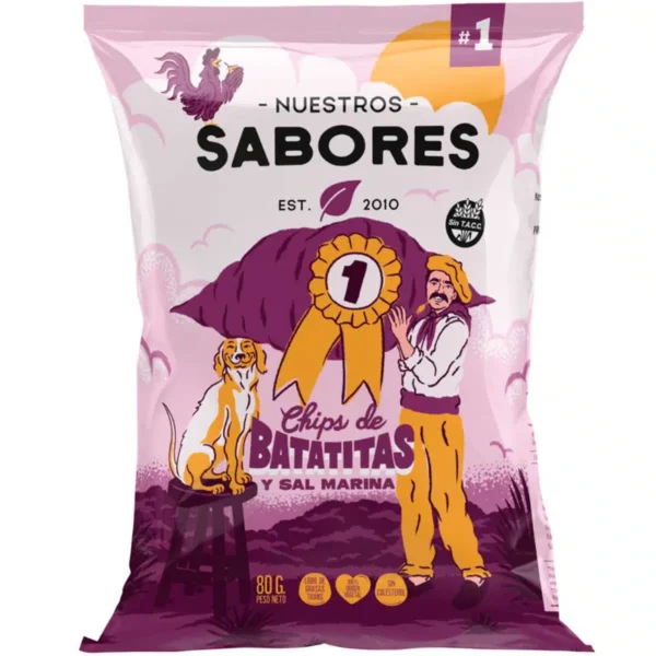 Chips de batatitas y sal marina 80g - Nuestros Sabores