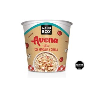 Avena lista con manzana y canela 59g - Menú Box