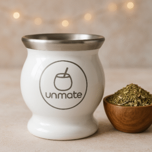 Mate de acero inoxidable blanco