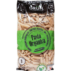 Fideos organico integral Penne rigate 500g - Grun