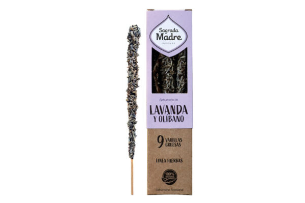 Sahumerio LAVANDA Y OLÍVANO 9 unidades- Sagrada Madre