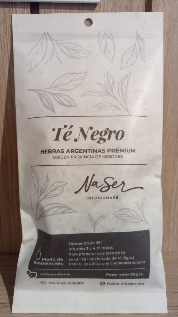 Hebras te negro en sobre 25g- NaSer
