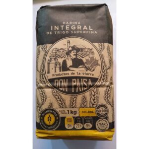 Harina integral fina agroecológico 1 kilo- Don Paisa