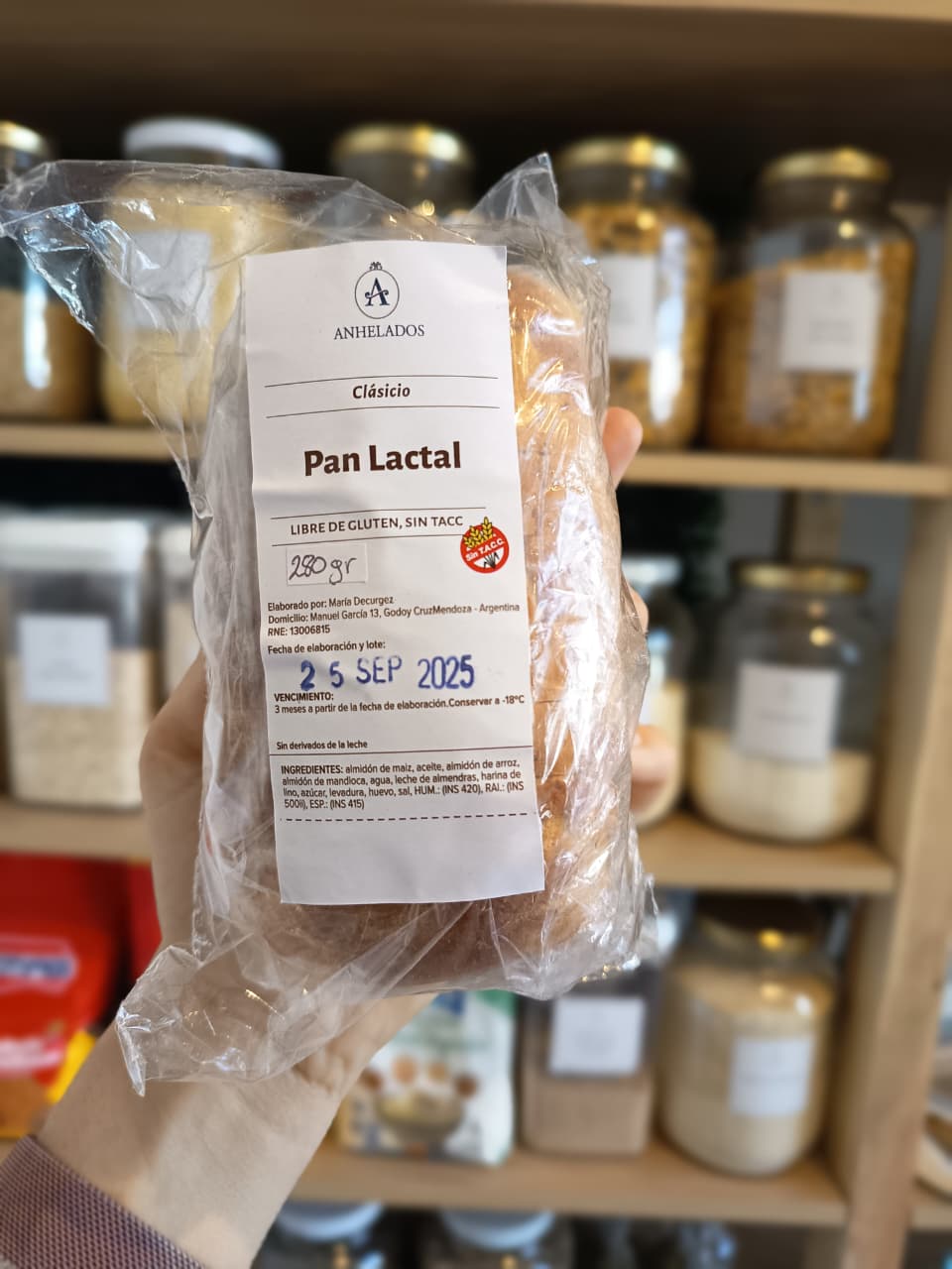 Pan lactal Clásico 280g Sin TACC- ANHELADOS