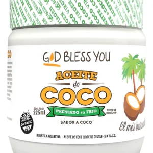 Aceite de coco virgen (prensado en frio) 225 ml - God Bless You